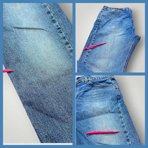 *Levi Strauss 505 Straight Regular Fit Blue Jeans         (#4) - Picture 6 of 13